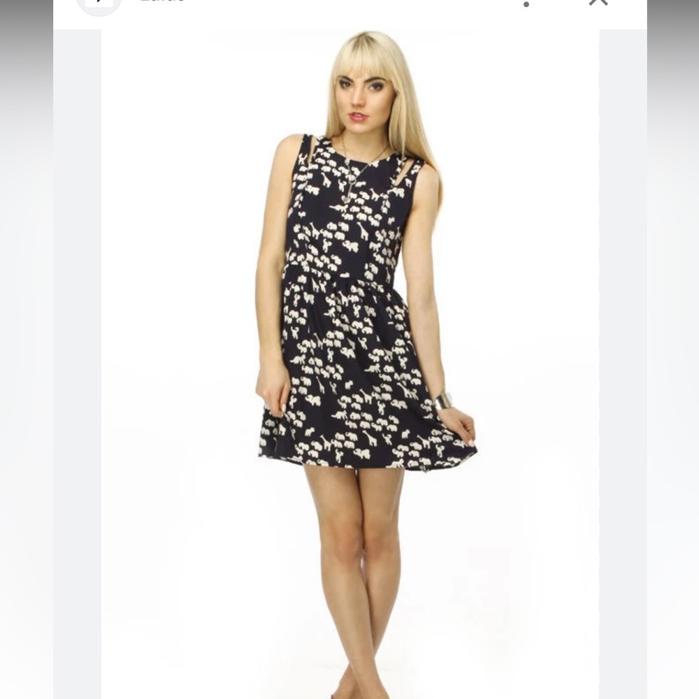 Escape from the Zoo Navy Blue Dress